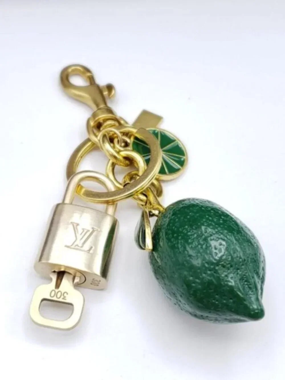 Louis Vuitton Authentic Gold Lock 🔒 Unbranded Lemon Keychain Charm for Bags